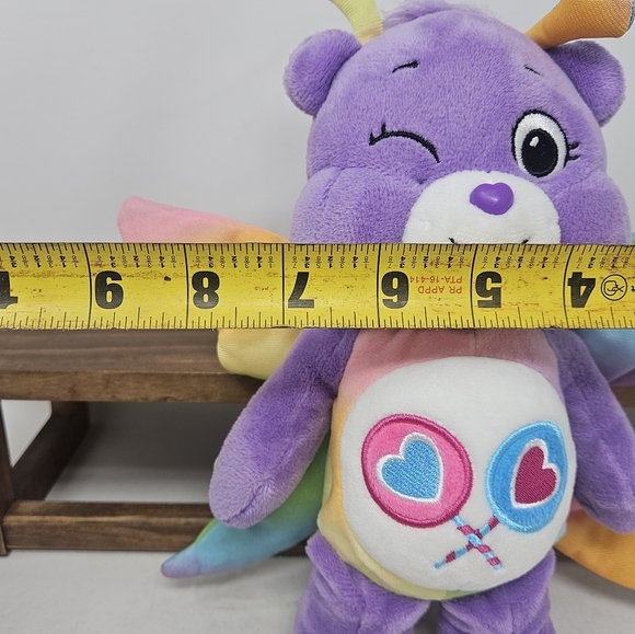 Care Bears 9" Purple Share Bear Butterfly Plush - 40th Anniversary Spring Theme - Picture 8 of 8